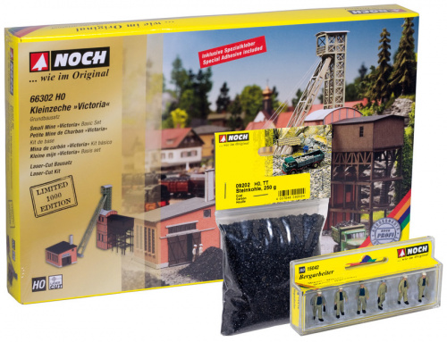 Preview: NOCH 66302 H0 Kleinzeche »Victoria« Maschinenhaus+Förderturm