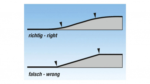NOCH 99348 N Auffahrt ohne Böschung 1-gleisig 135cm, 3,5% (anthrazit)