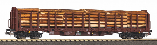 PIKO 24610 H0 Stammholztransportwagen Roos-t642 mit Holzladung, RSBG