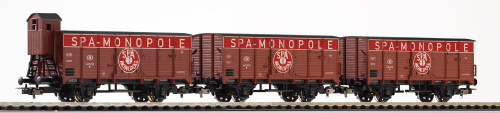 PIKO 58339 H0 3-tlg. Set ged. Güterwagen »SPA-MONOPOLE«, B