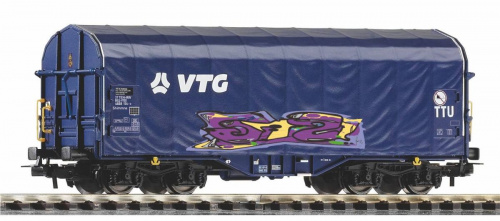 Preview: PIKO 58965 H0 Schiebeplanenwagen Shimmns mit Graffiti, VTG