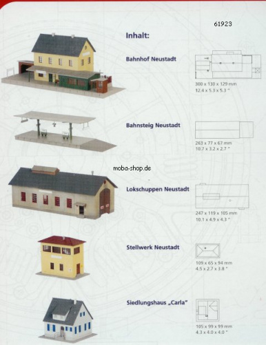 Preview: PIKO 61923 H0 5-tlg. Bahnhof-Set