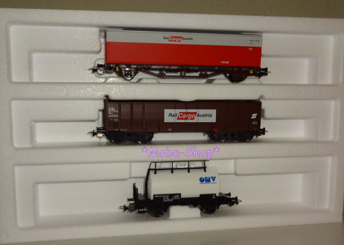 PIKO H0 3-tlg. Güterwagenset-Set (RCA, ÖMV), ÖBB