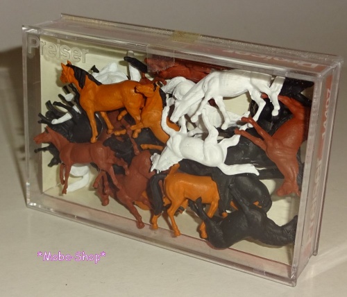 Preview: Preiser 14407 H0 Pferde, 26 Stück