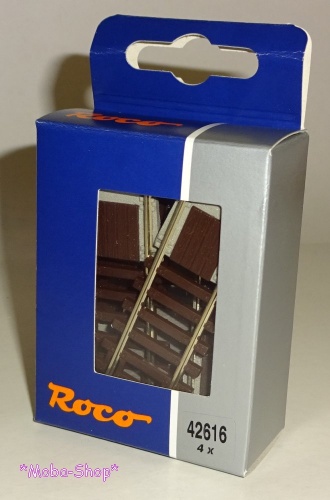 ROCO 42616 H0-Gleisabgang für Drehscheibe, DC (4 Stück)