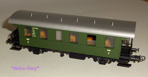 ROCO H0 Donnerbüchse 2. Klasse, grün, DB (aus 51244 Set)