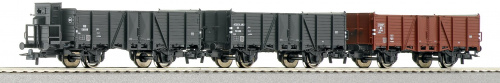 ROCO 66055 H0 3-tlg. Set offene Güterwagen, NS