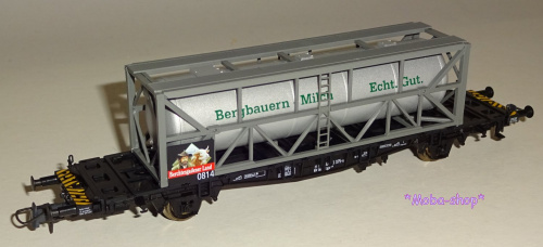 ROCO 66987 H0 Containerwagen, DB, Bergbauern Milch