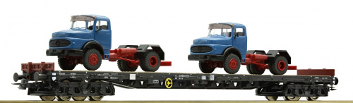 ROCO 67303 H0 Rungenwagen + 2 LKW, DB