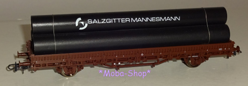 Preview: ROCO 67670 H0 Rungenwagen beladen mit »Röhren«, ÖBB