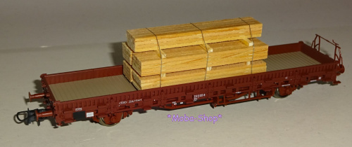 ROCO 67698 H0 Rungenwagen beladen mit »Holzbretter«, DB