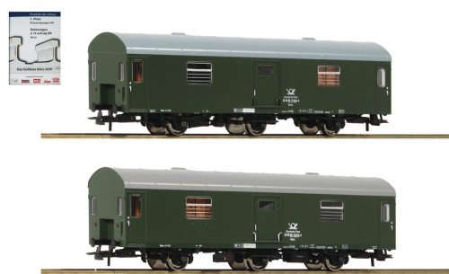 ROCO 74111H0 2-tlg. Set: Reko-Postwagen, DR