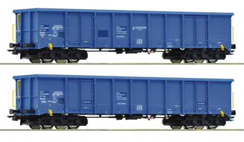 ROCO 76023 H0 2-tlg. Set: Offene Güterwagen, CRONIFER
