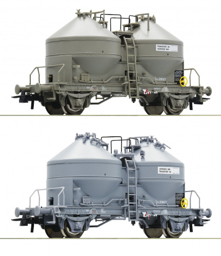 ROCO 76072 H0 2-tlg. Set: Silowagen, SNCB