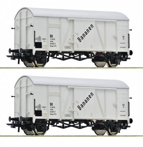 ROCO 77027 H0 2-tlg. Set: Bananenwagen, DR