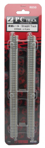 Rokuhan R050 (Noch 97050) Z Gleis gerade 220 mm, 4 Stück (Betonschwellen)