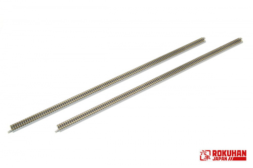 Rokuhan R083 (Noch 97083) Z Gleis 2x gerade, 440mm, Holzschwellen