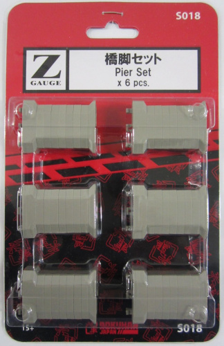 Preview: Rokuhan S018 (NOCH 97605) Z Brückenpfeiler-Set, 6 Stück