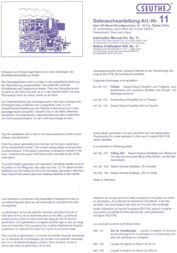 Preview: Seuthe Dampfgenerator Nr. 11 (inkl. Destillat)