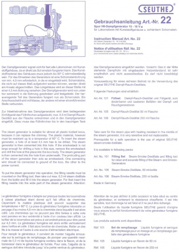 Seuthe Dampfgenerator Nr. 22 (inkl. Destillat)