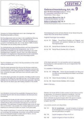 Preview: Seuthe Dampfgenerator Nr. 9E