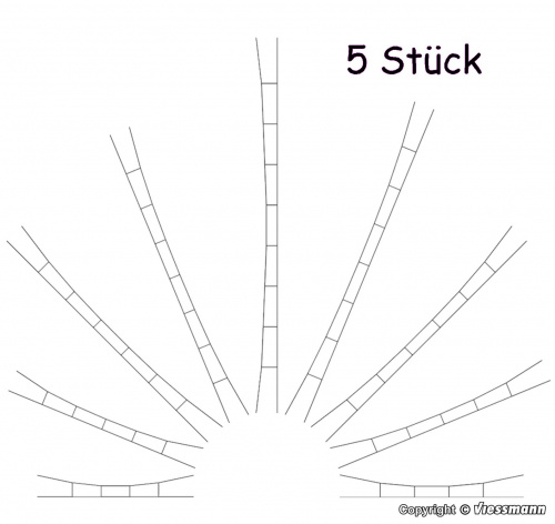 Viessmann 4150 H0 Uni-Fahrdraht 140-160 mm, (5 Stück)