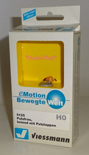 Viessmann 5125 »eMotion« Putzfrau, kniend mit Putzlappen, bewegt