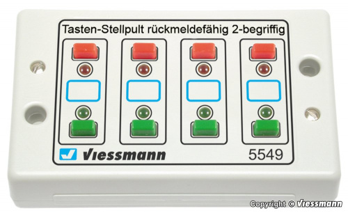 Viessmann 5549 Universal Tasten-Stellpult, rückmeldefähig, 2-begriffig