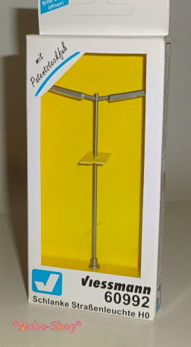 Viessmann 60992 H0 Schlanke Straßenleuchte, doppelt, LED weiß