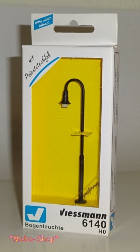 Preview: Viessmann 6140 H0 Bogenleuchte, schwarz, Gühlampe