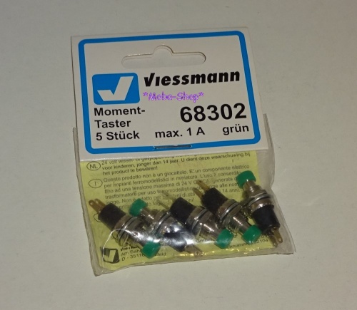 Viessmann 68302 Moment-Taster grün (5 Stück)