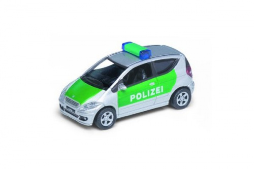 Vollmer 1641 H0 Polizei Mercedes Benz A-Klasse, silber/grün
