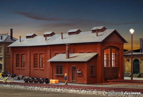 Preview: Vollmer 3480 H0 Lokschuppen, einständig