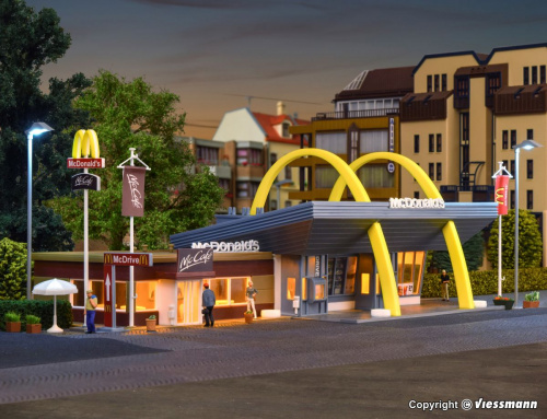 Vollmer 3635 H0 McDonald's Restaurant mit McCafé