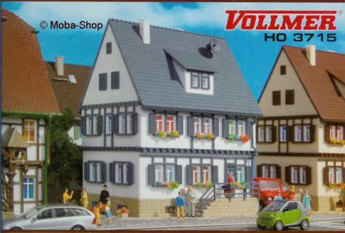 Vollmer 3715 H0 Wohnhaus weiß/grau