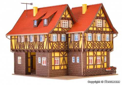 Preview: Vollmer 43692 H0 Blumengeschäft mit Inneneinrichtung & Beleuchtung