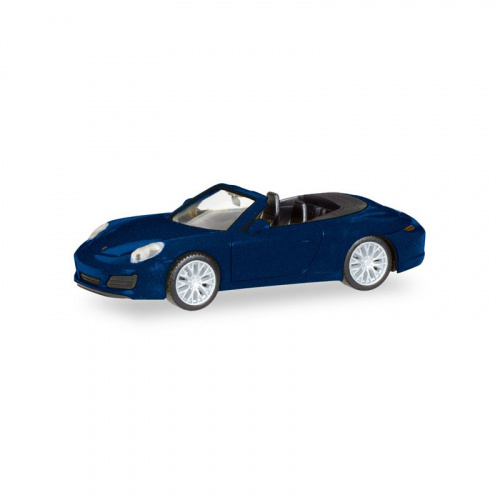 Herpa 038898 Porsche 911 Carrera 4S Cabrio, nachtblaumetallic