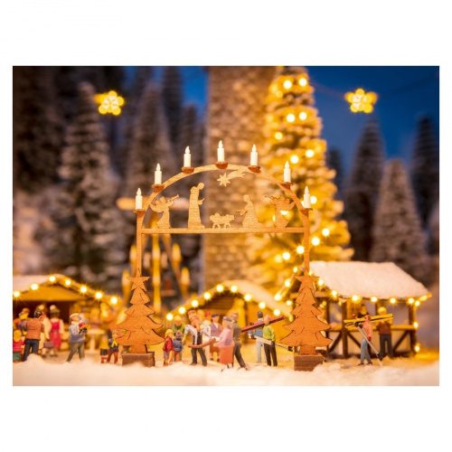 NOCH 14391 H0 LC minis »Weihnachtsmarkt-Eingangsbogen«