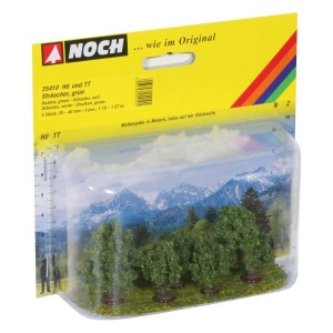 Preview: NOCH 25410 H0/TT Sträucher, grün, 5 Stück