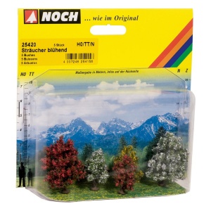 Preview: NOCH 25420 H0/TT/N Sträucher, blühend, 5 Stück