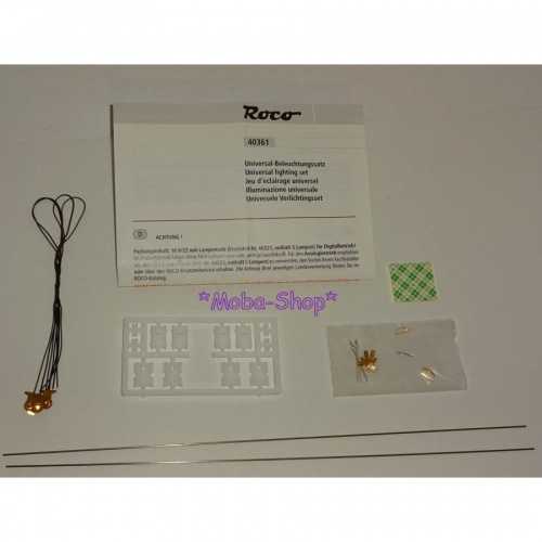 ROCO 40361 Beleuchtungssatz für 2/3-achsige H0-Wagen