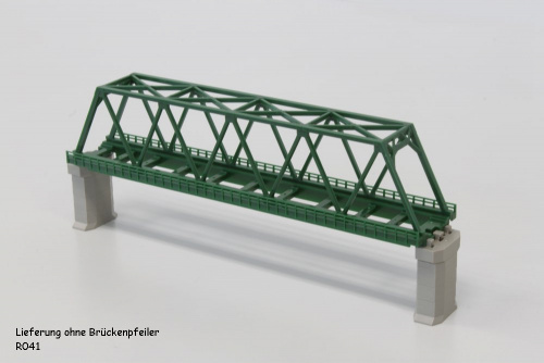 Rokuhan R041 (Noch 97041) Z Kastenbrücke 1-gleisig, 220mm, dunkelgrün