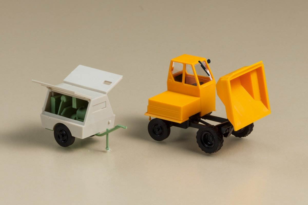 Auhagen 41641 H0 Dumper mit Kompressoranhänger