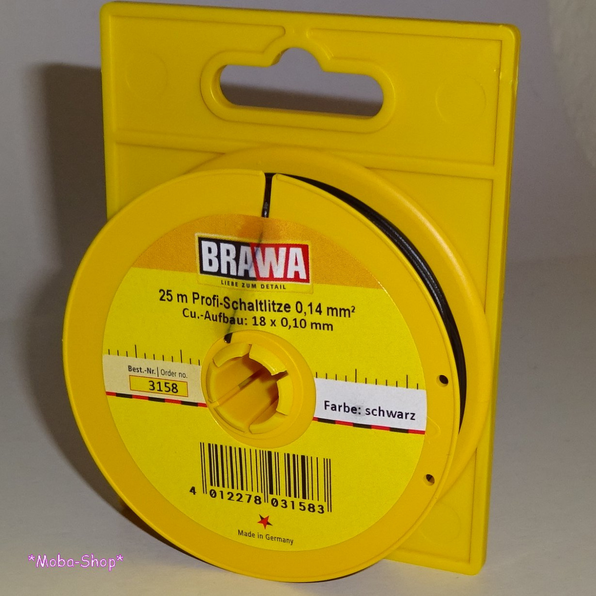 Brawa 3158 Schaltlitze 0,14mm² 25m, schwarz