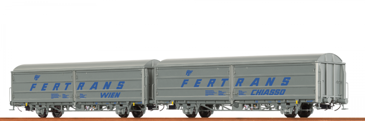Brawa 48971 H0 2-tlg. Schiebewandwagen-Set »Fertrans«, ÖBB