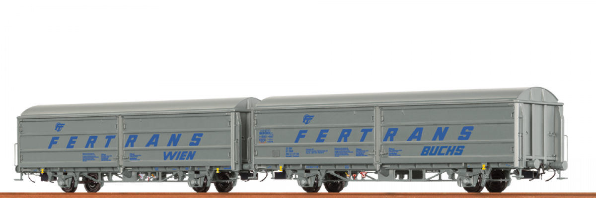 Brawa 48980 H0 2-tlg.-Schiebewandwagen-Set »Fertrans«, ÖBB