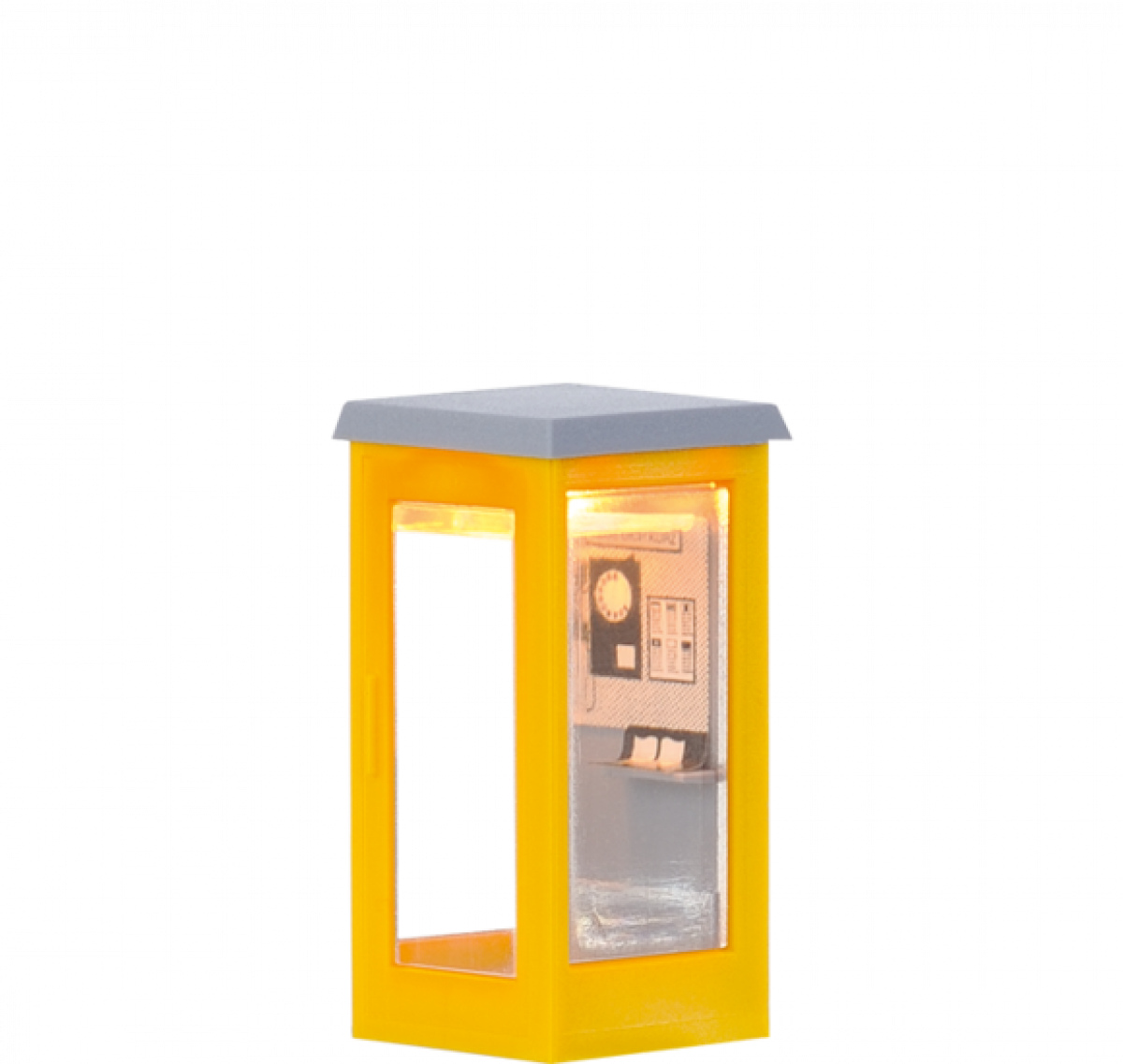 Brawa 5441 H0 Telefonzelle, gelb