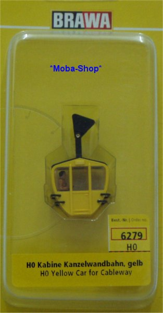 Brawa 6279 Seilbahn Kabinen einzeln, gelb