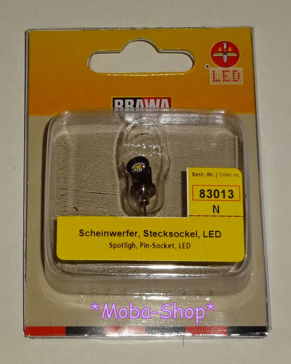 Brawa 83013 N Scheinwerfer, Stecksockel mit LED