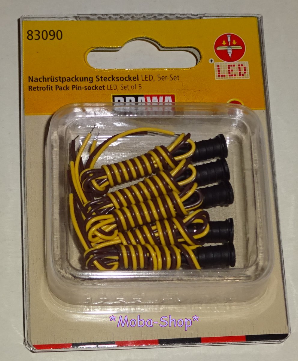 Brawa 83090 N Nachrüstpackung Stecksockel, 5er-Set